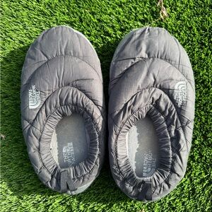 The North Face Gray Quilted Slippers